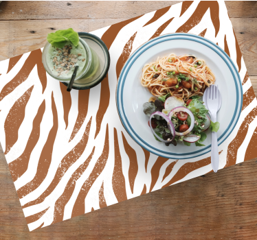 Zebra mintás tányéralátétek struktúra - TenStickers