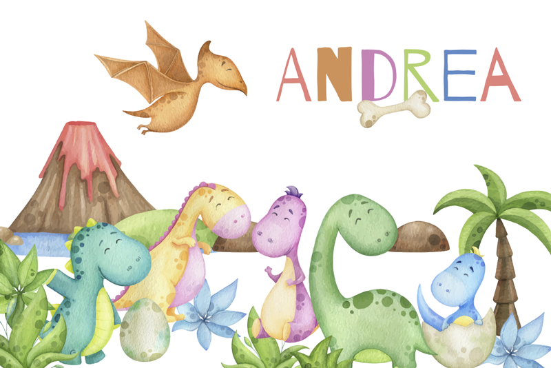 Jura jelenet tányéralátétek névvel - TenStickers