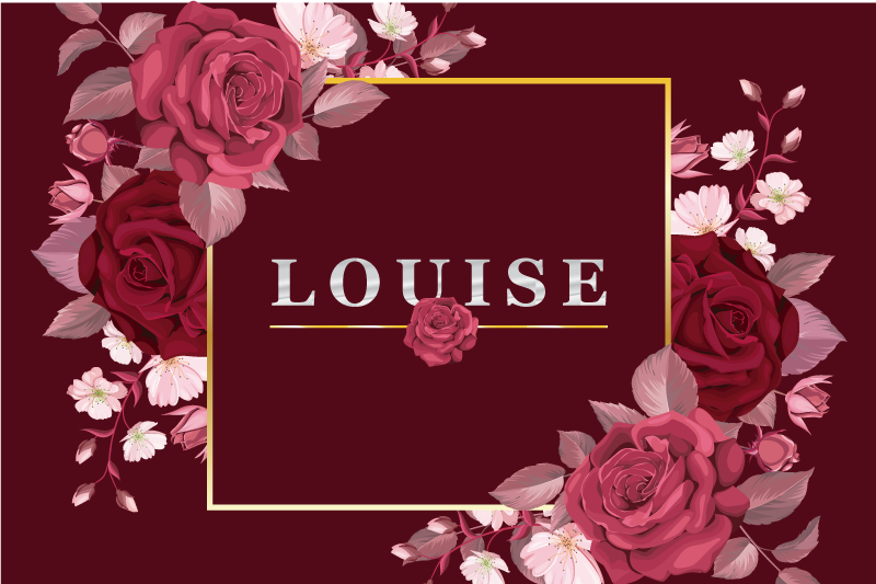 Testreszabható rózsák névvel - TenStickers