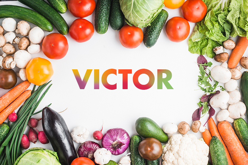 Testreszabható név zöldséges alátétekkel - TenStickers