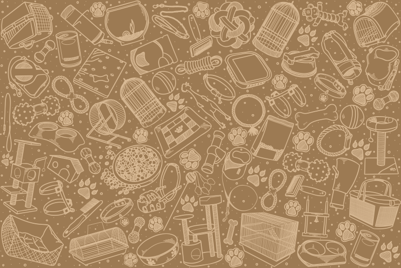 Különböző állateledel éttermi alátétek - TenStickers