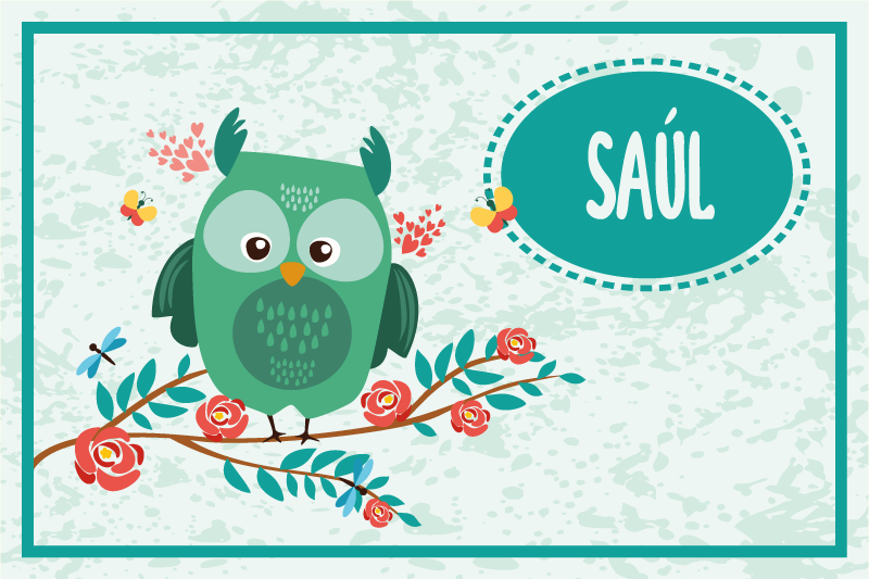 Bagoly testreszabható gyermek alátétek - TenStickers