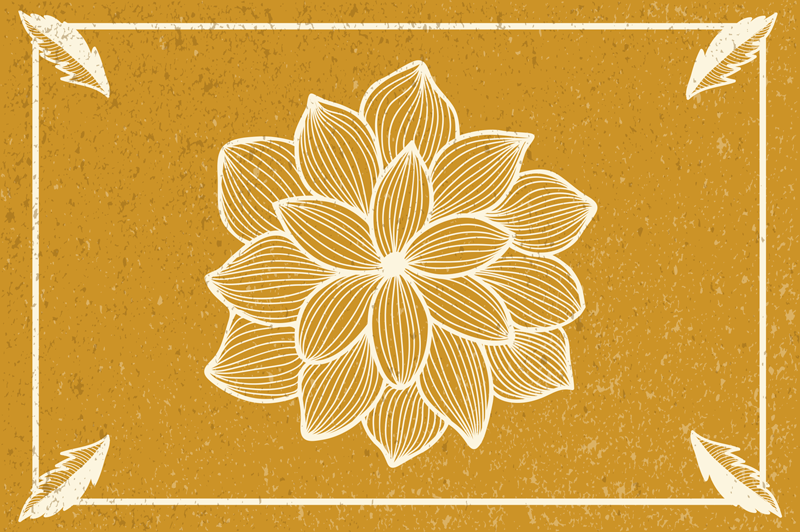 Elegáns növényi mintás tányéralátétek eredeti - TenStickers