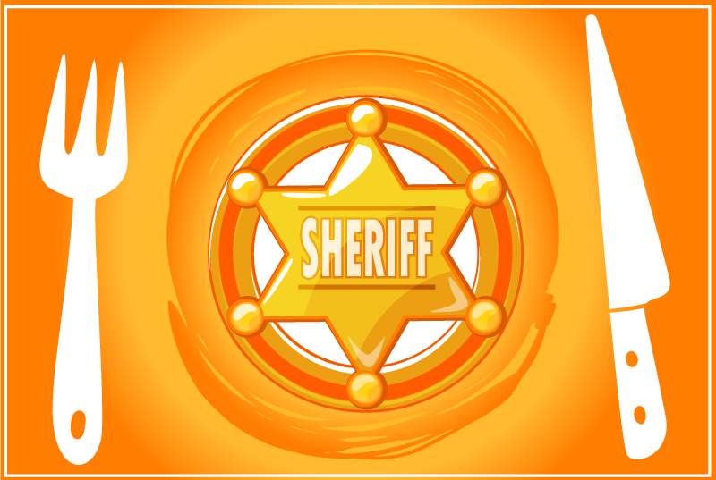Sheriff csillag téma tányéralátétek eredeti - TenStickers