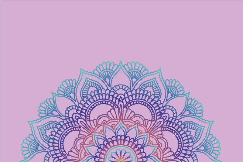 Fél mandala vinil alátétek - TenStickers