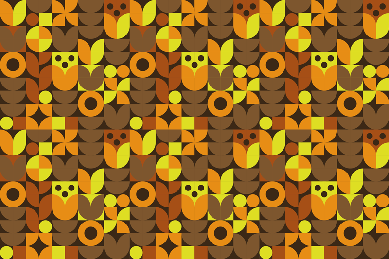 Színes geometrikus minták tányéralátétek eredeti - TenStickers