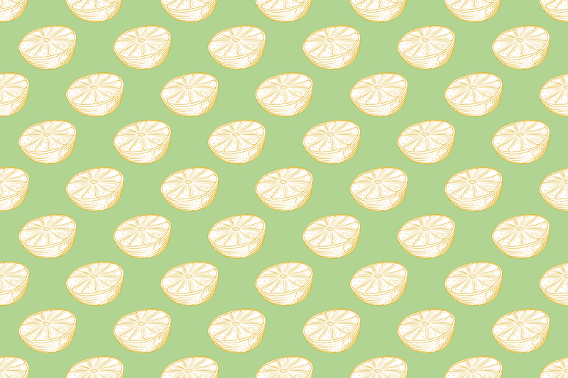 Zöld és sárga citrom citrus placemats - TenStickers