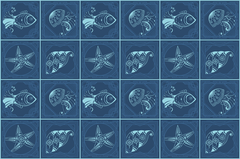 Nautikai mintás eredeti tányéralátétek - TenStickers