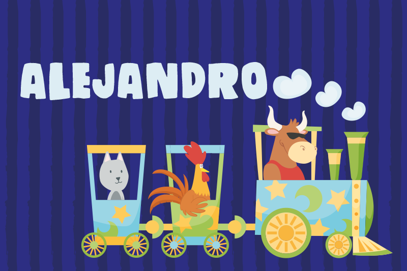 Személyre szabott vonat gyerekeknek - TenStickers