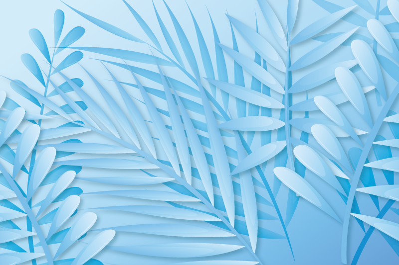 Levélpálma mintás tányéralátétek struktúra - TenStickers