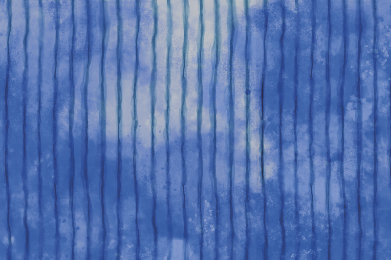 Kék akvarell vonalak modern teríték - TenStickers