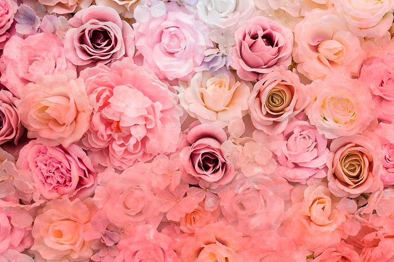 Rózsás virágmintás tányéralátétek struktúra - TenStickers