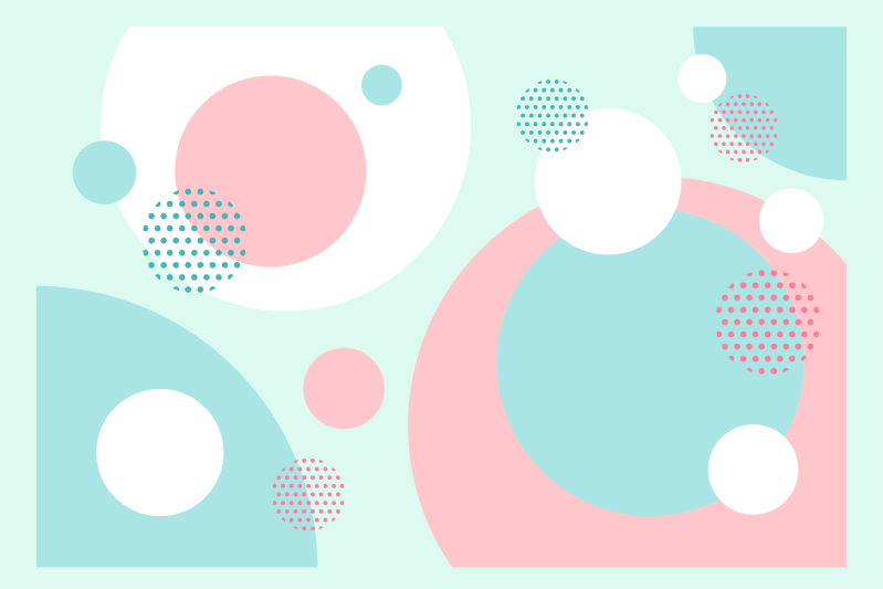 Modern tányéralátétek geometrikus színblokkokkal - TenStickers