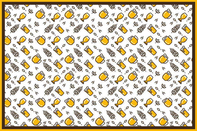 Kézműves sör ikonok tányéralátétek eredeti - TenStickers