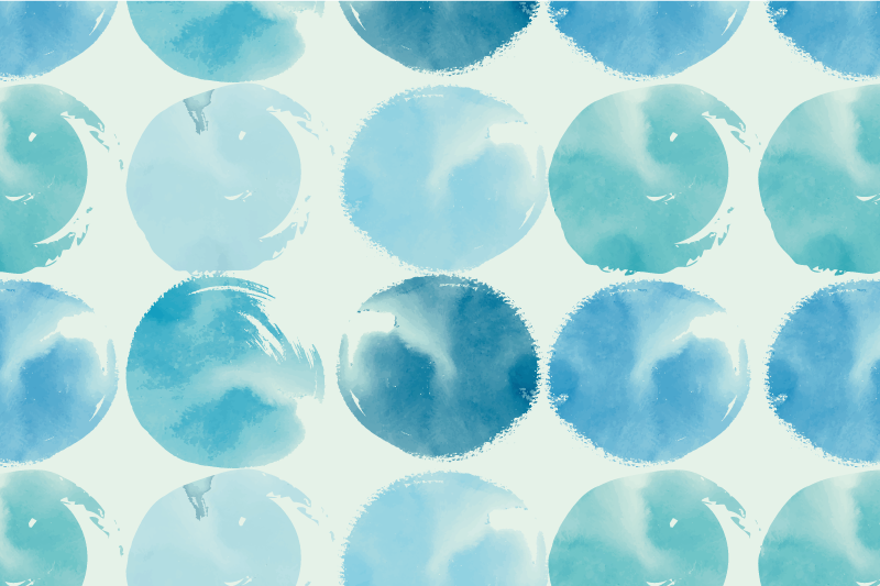 Kör alakú akvarell mintás modern tányéralátétek - TenStickers