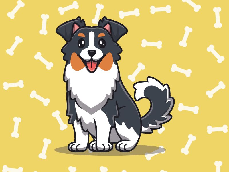 Aranyos kutya karakter tányéralátétek gyermekeknek - TenStickers