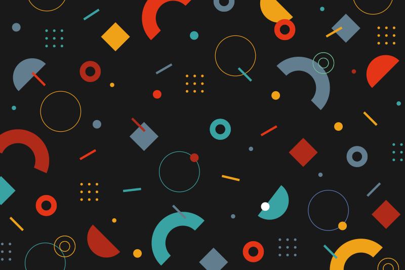 Geometrikus színes mintás tányéralátétek modern - TenStickers