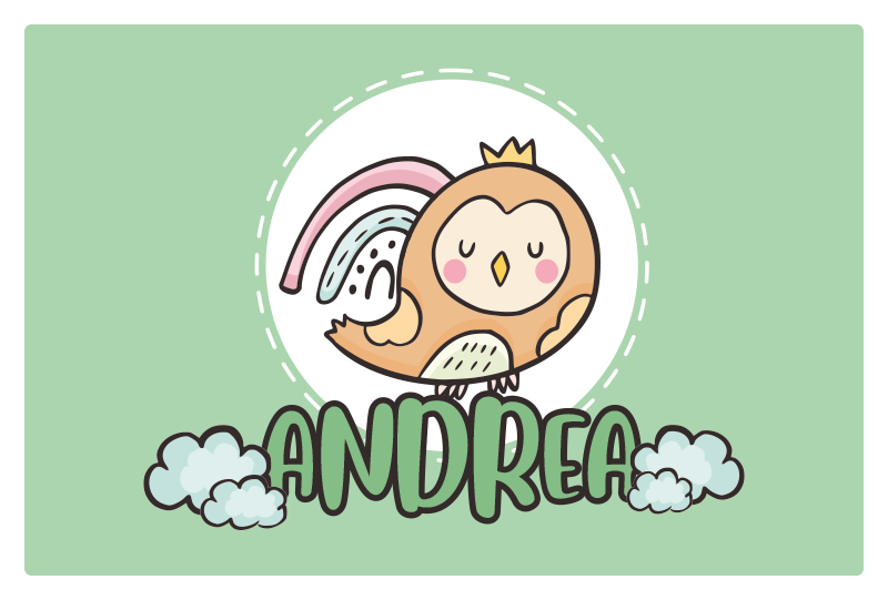 Cuki baglyos gyermek tányéralátétek - TenStickers