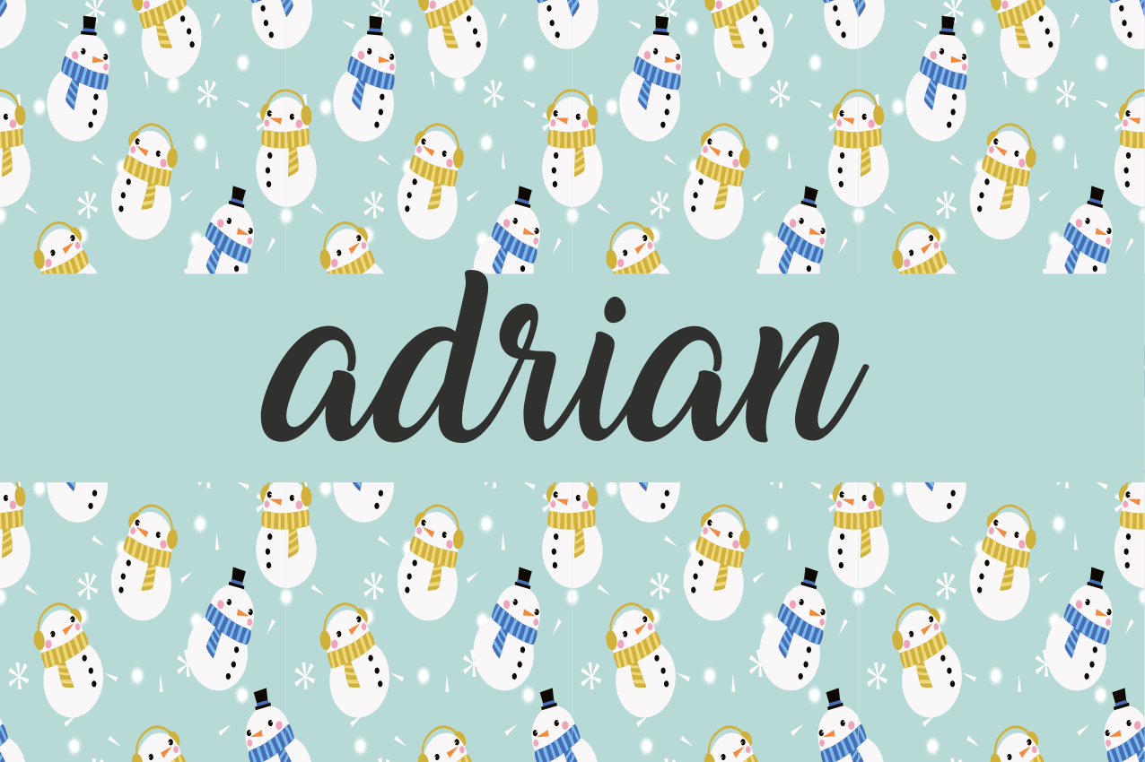 Hóember személyre szabott mintázat tányéralátétek karácsony - TenStickers