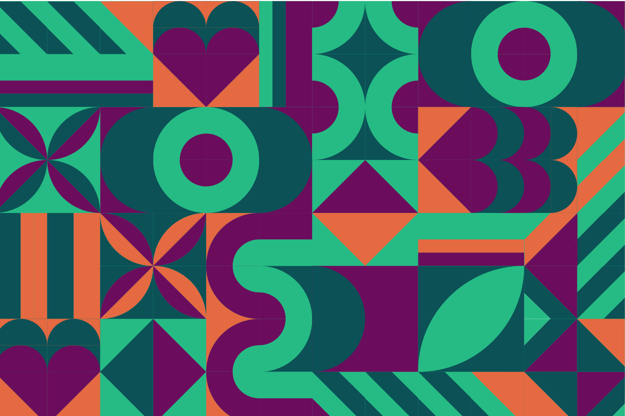 Színes geometrikus mintázat modern alátétek - TenStickers