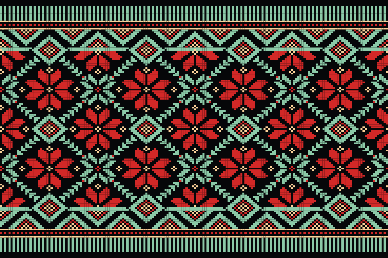 Népi mintás virágos alátétek - TenStickers