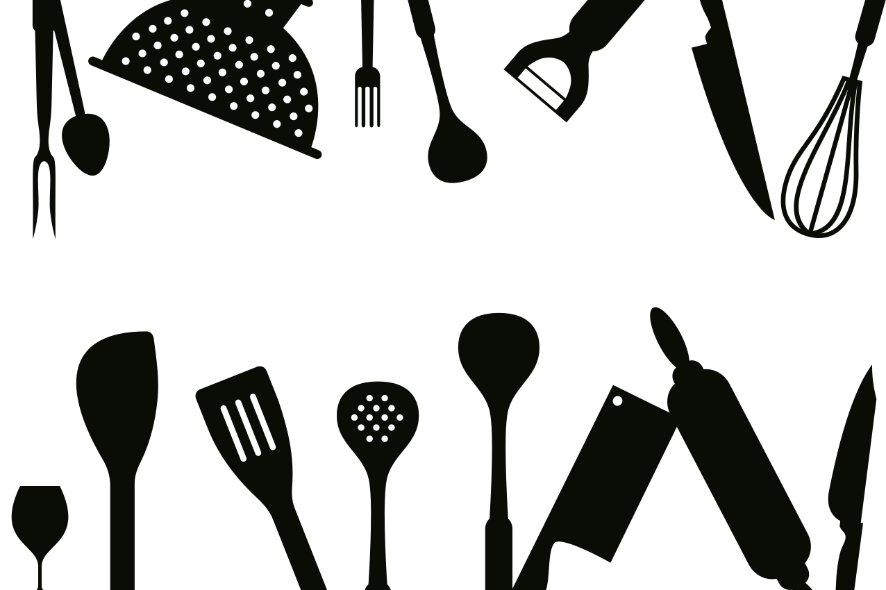 Eredeti tányéralátétek - konyhai eszközök kollekciója - TenStickers