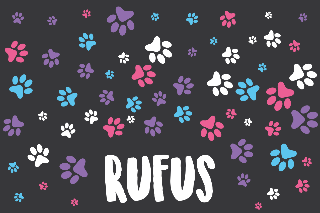 Színes mancsnyomok tányéralátétek gyermekek - TenStickers