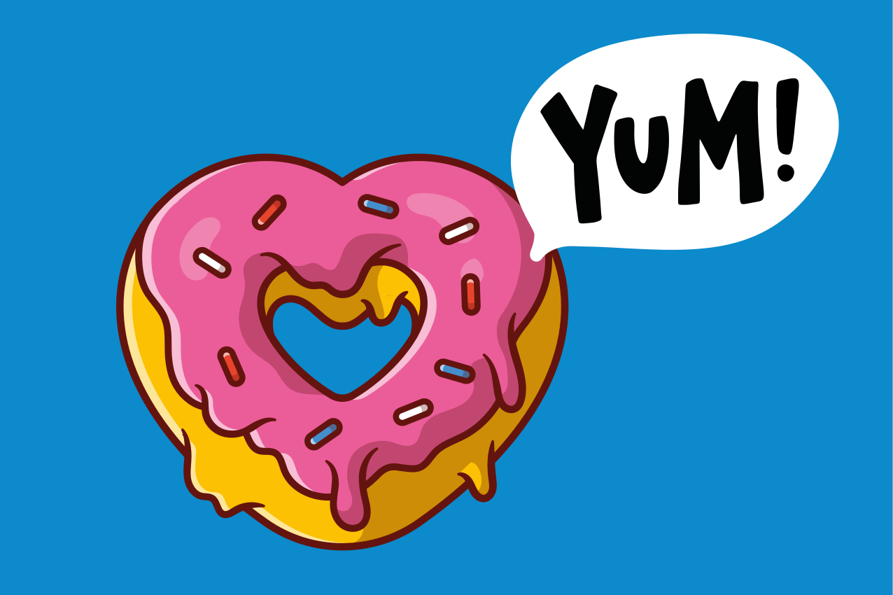 Szív alakú finomságok tányéralátétek gyermekeknek - TenStickers