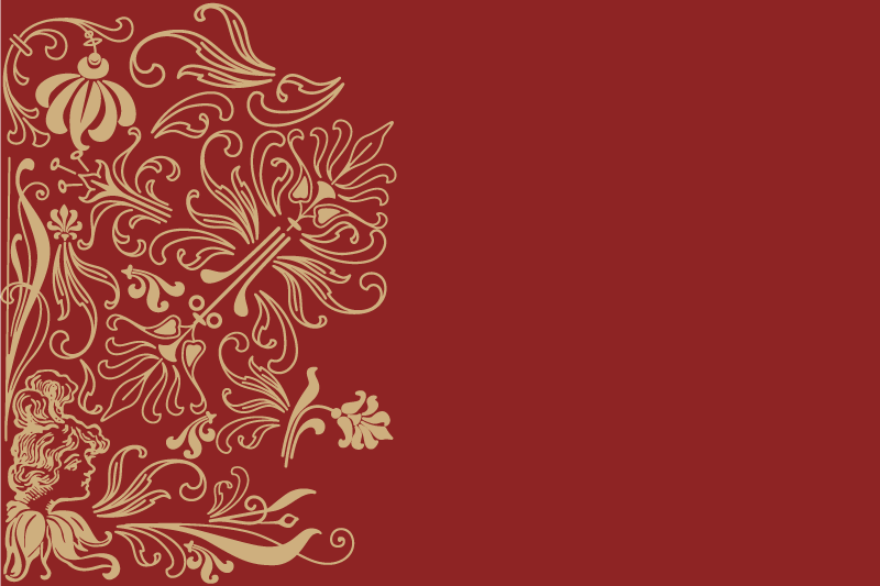 Piros vintage oldalsó elegáns teríték - TenStickers