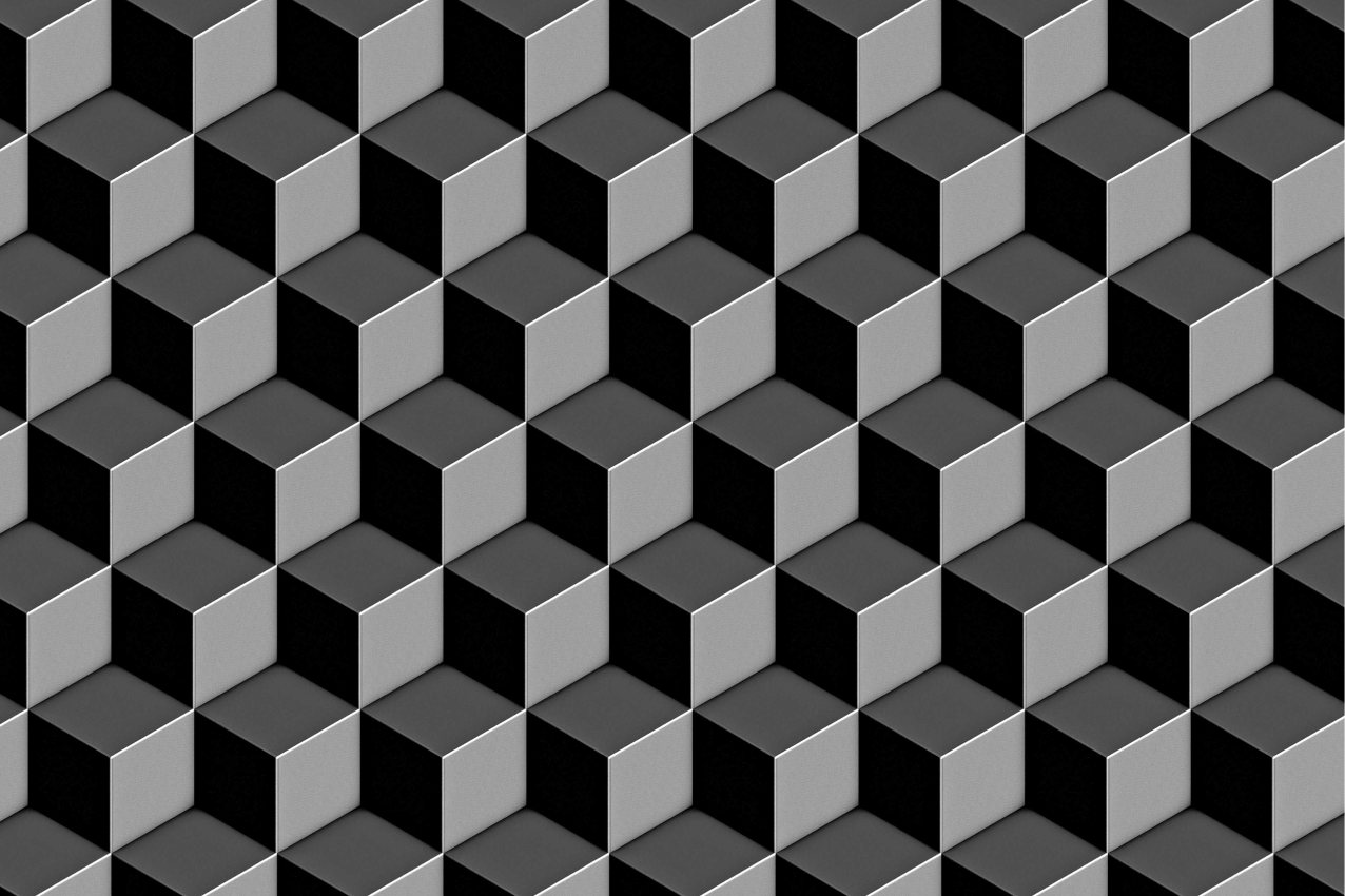 Geometrikus kockák mintázata tányéralátétek struktúra - TenStickers