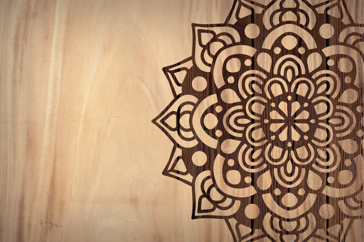 Fa oldalsó mintás texturált alátétek - TenStickers