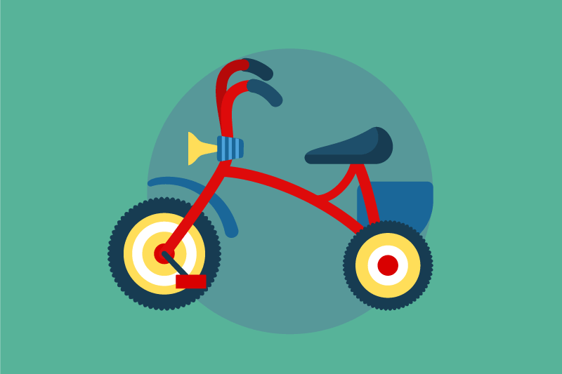 Tányéralátétek gyermekek - harangozós tricikli - TenStickers