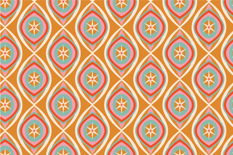 Színes csillag mintás tányéralátétek eredeti - TenStickers