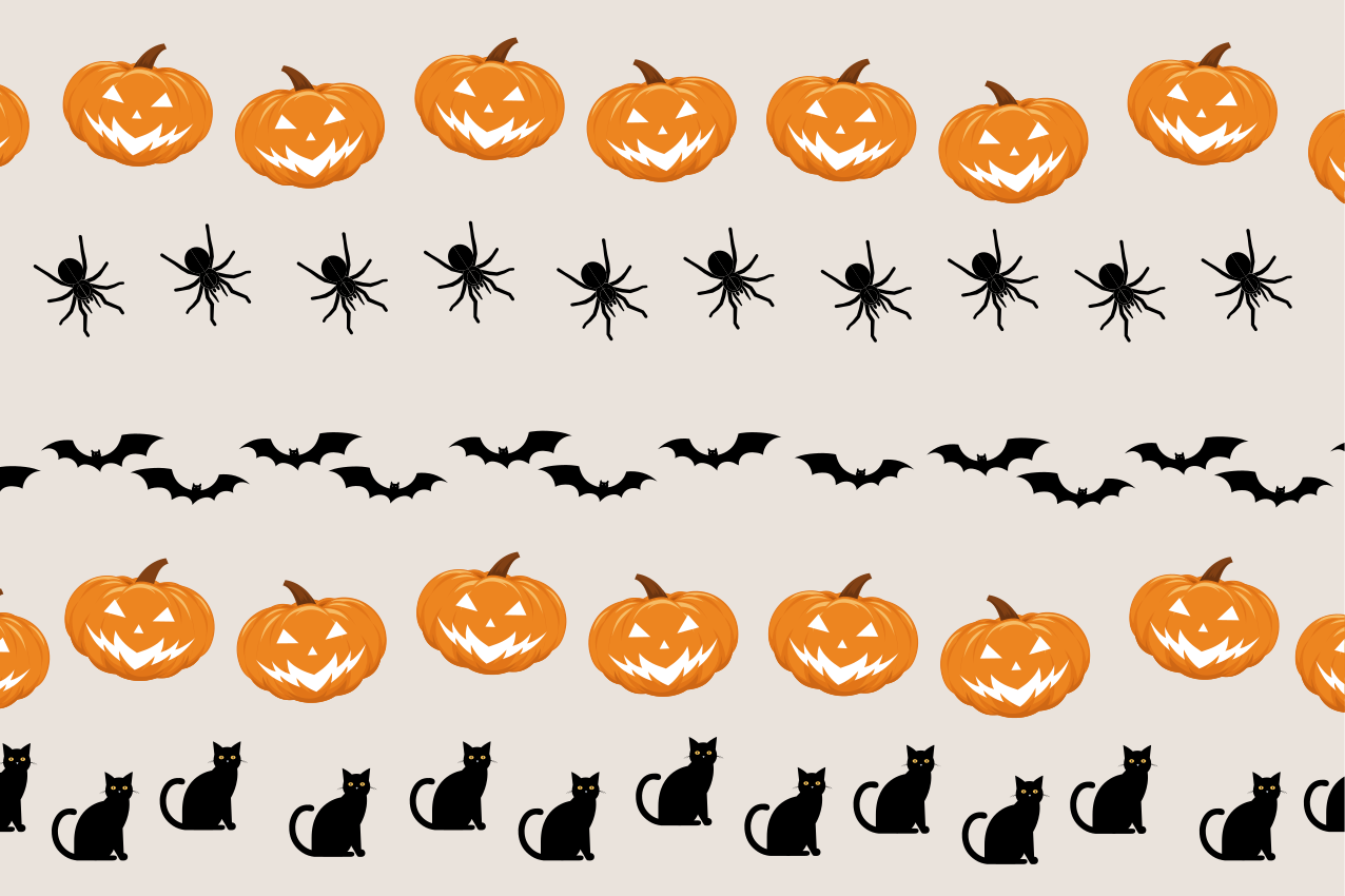 Tányéralátétek halloween - tök pók macska - TenStickers