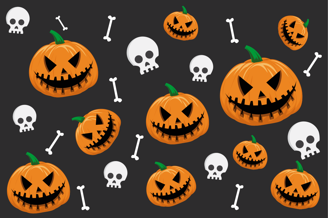 Tányéralátétek halloween tök mintával - TenStickers