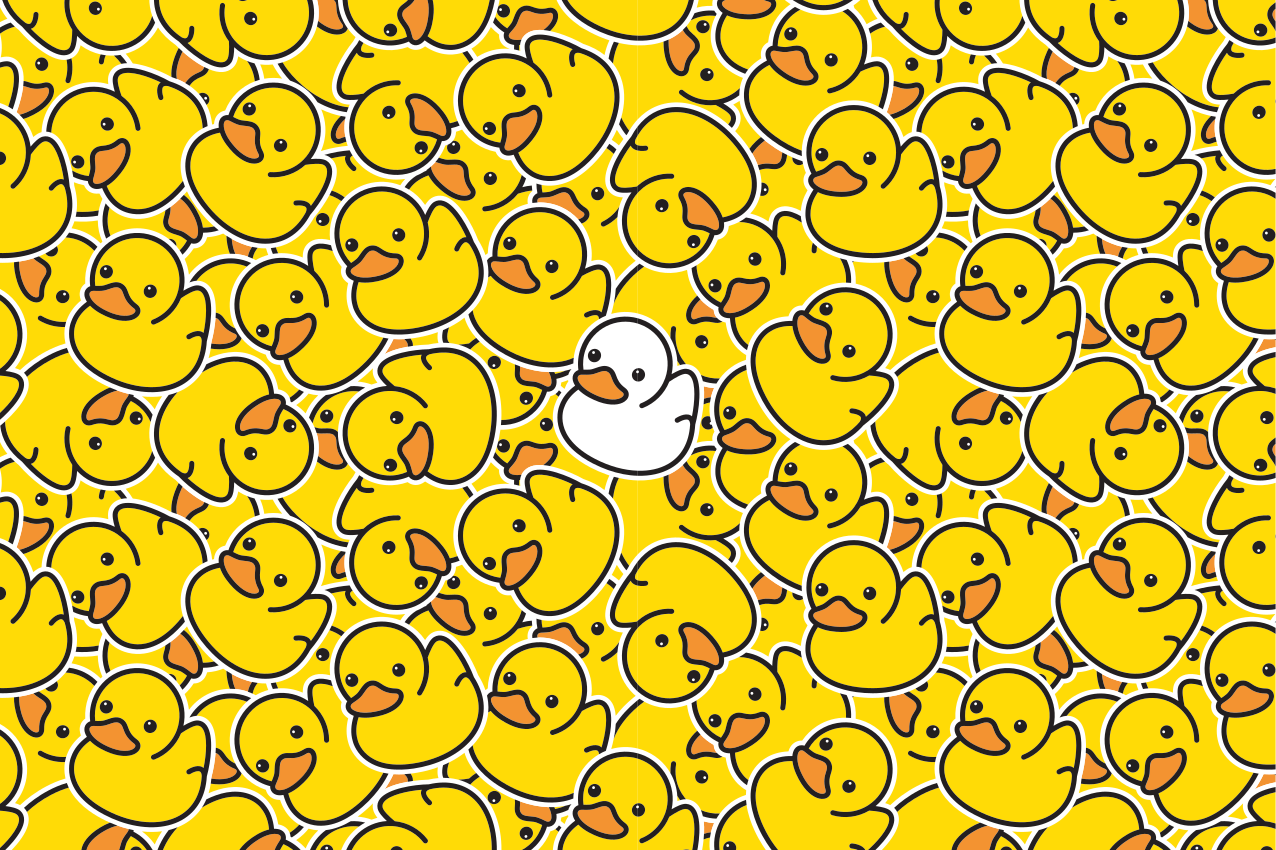 Különböző aranyos fehér kacsa modern alátétek - TenStickers