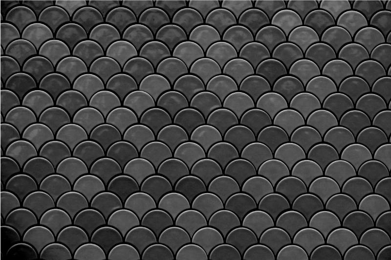 Fekete pikkelyek texturált alátétek - TenStickers