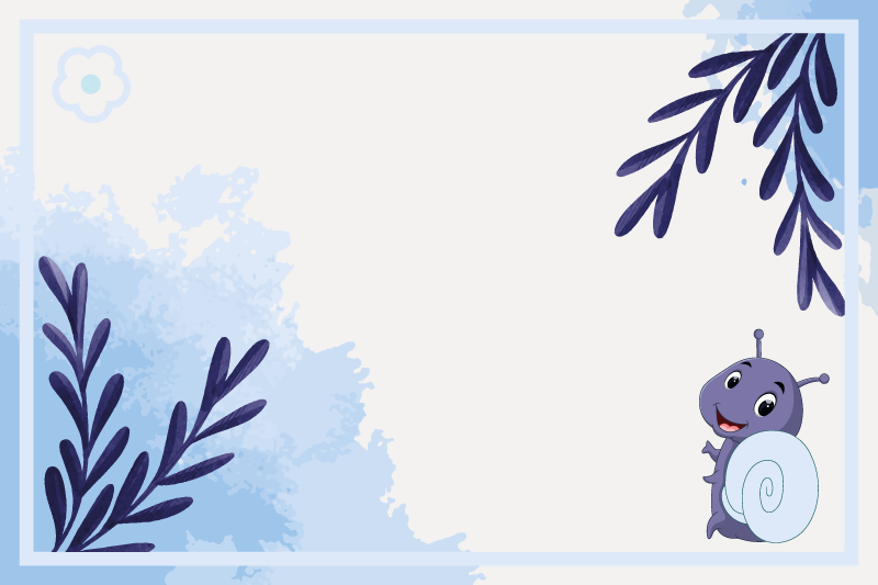 Csiga figura levelekkel tányéralátétek gyermekeknek - TenStickers