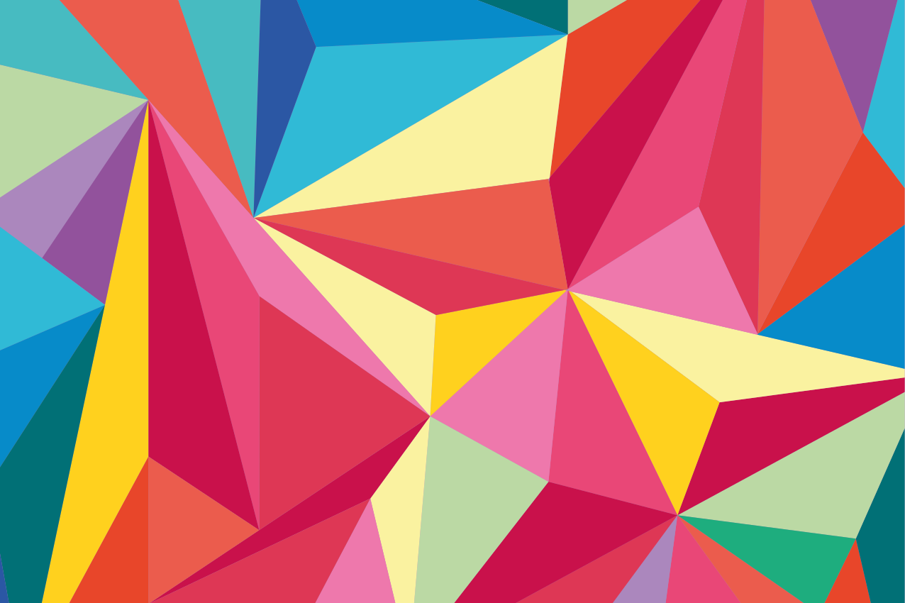 Geometrikus színkompozíció tányéralátétek eredeti - TenStickers