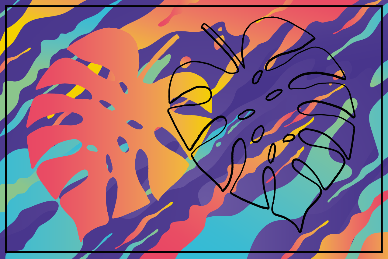 Színes levél mintás tányéralátétek eredeti - TenStickers