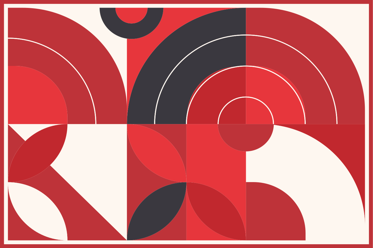 Vibráló geometrikus formák tányéralátétek modern - TenStickers