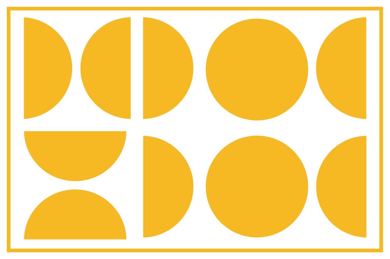 Geometrikus sárga forma tányéralátétek modern - TenStickers