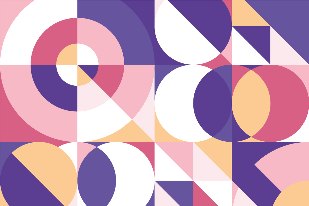 Modern tányéralátétek geometrikus színelrendezéssel - TenStickers