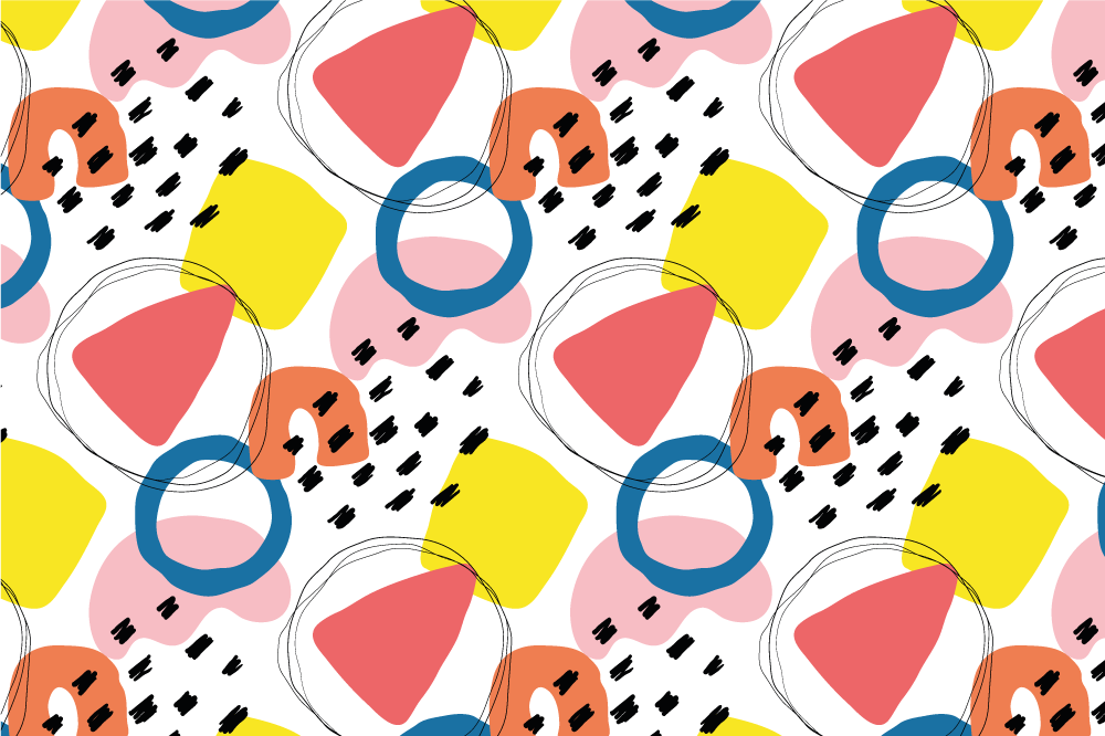 Élénk geometrikus elemei tányéralátétek modern - TenStickers