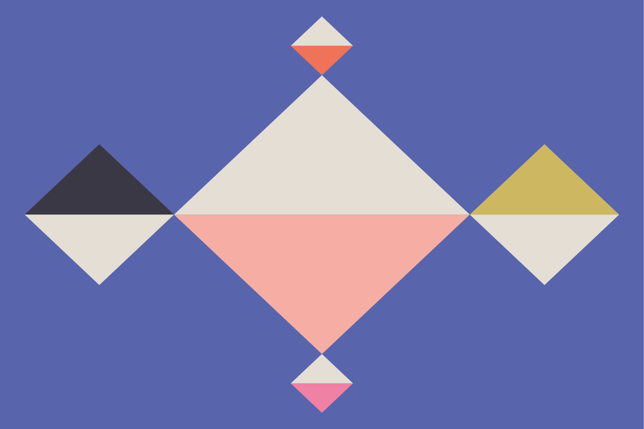 Geometrikus színes négyzetek tányéralátétek modern - TenStickers