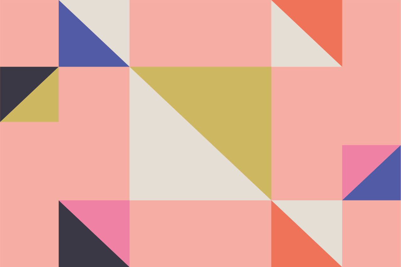 Modern tányéralátétek geometrikus színfoltokkal - TenStickers