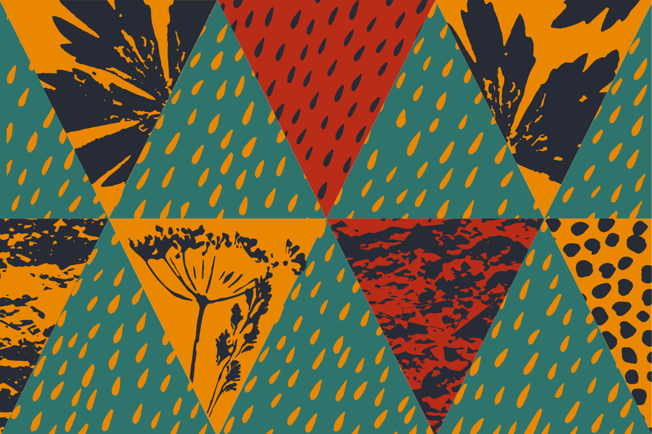 Merész geometrikus minta - tányéralátétek eredeti - TenStickers