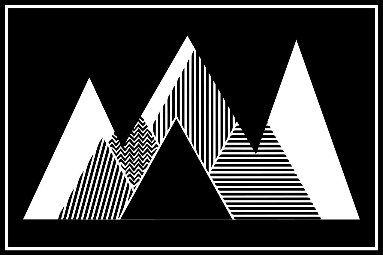 Modern tányéralátétek stílusos hegyi csúcsokkal - TenStickers