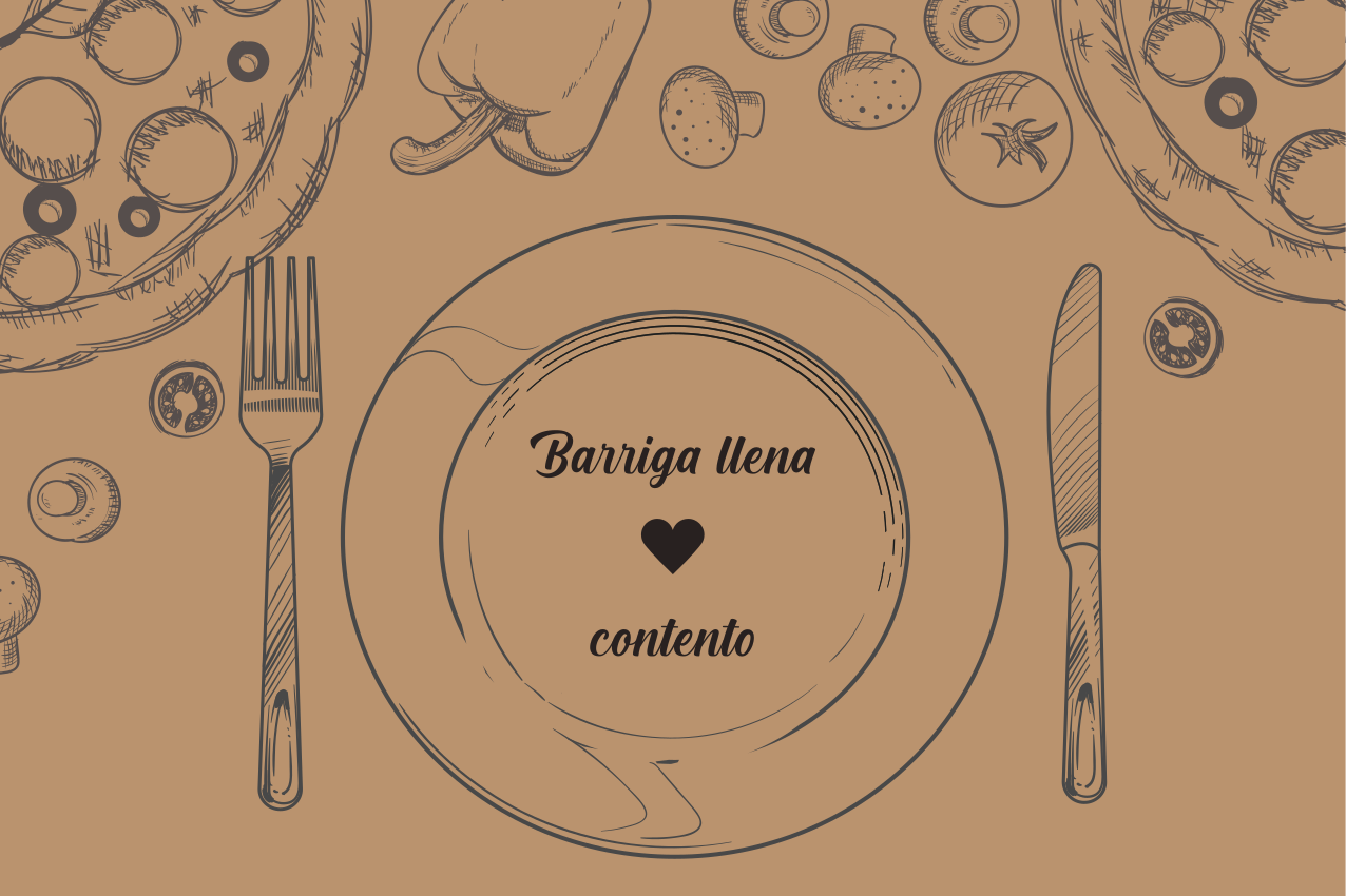 Üres tányér szívvel - tányéralátétek eredeti - TenStickers