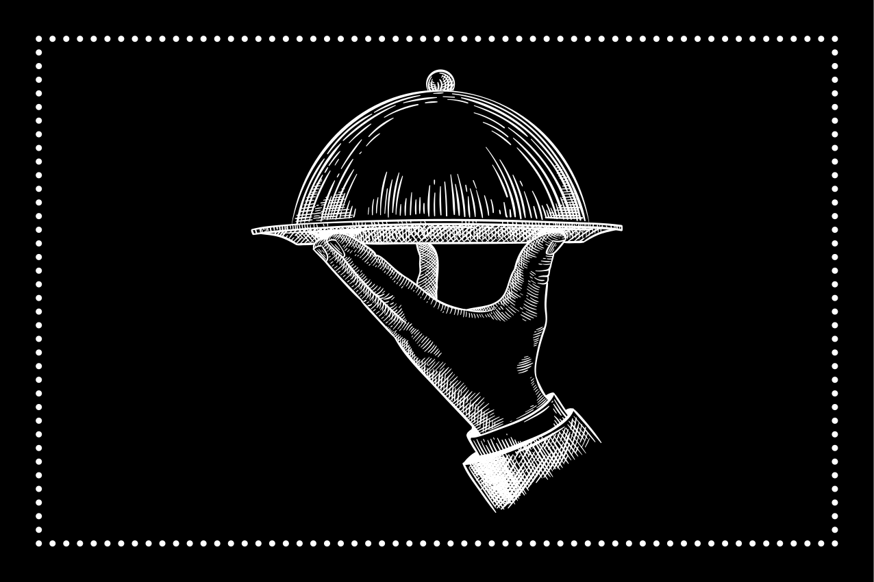 Eredeti tányéralátétek elegáns tálaló kéz - TenStickers